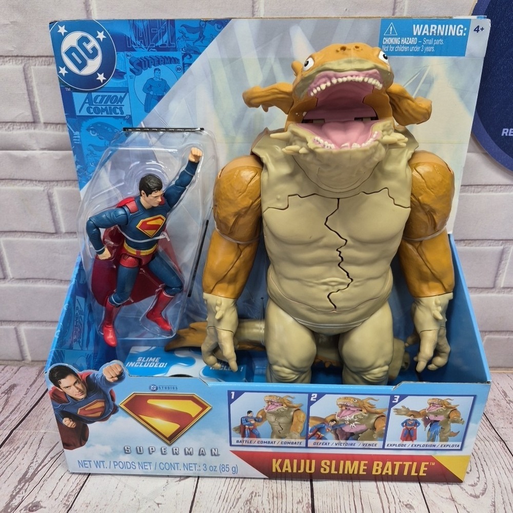 DC Comics Superman Vs. Kaiju Slime Battle Action Figure 13in Tall! New In Box